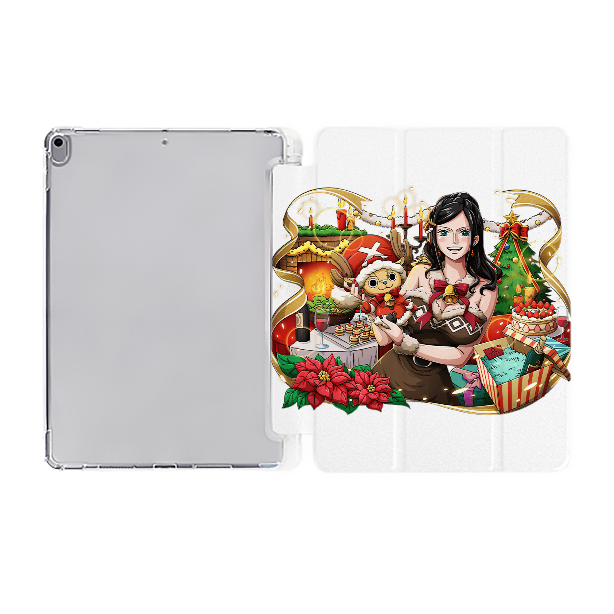 （画像用） ワンピース ニコ・ロビン ONE PIECE Nico Robin IPad ケース ペン収納付き 三つ折りスタンド PUレザー×シリコン 対応機種9.5/10.5/10.9インチ